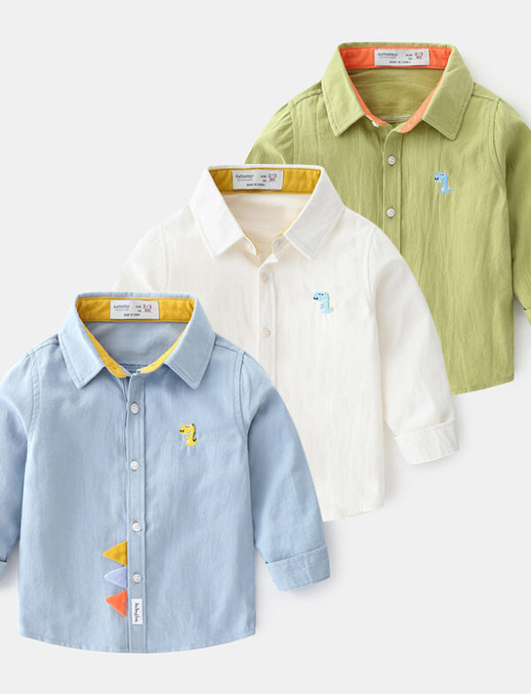 New Spring And Autumn Korean Version Ins Children's Clothing Boys And Girls Trendy And Cute Cartoon Cotton Shirts