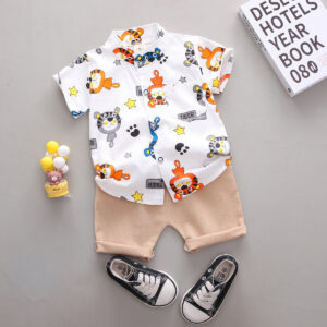 Summer Boy's Suit Baby Children's Summer Short-sleeved 1-3 Years Old Baby Shirt Two-piece Set